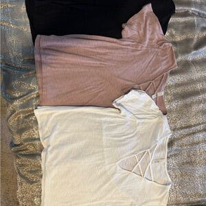 Jolie slub criss cross tee dusty pink